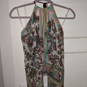Multicolored flowy HalterTop